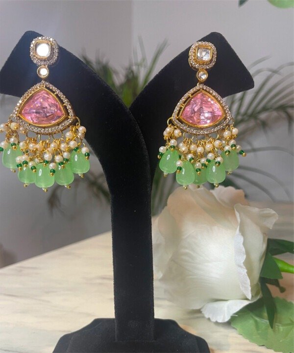 Mint Polki earings