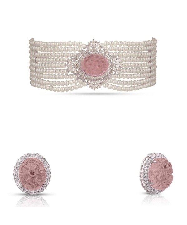 Opal Choker set Pink