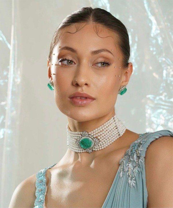 Opal Choker set - Emerald